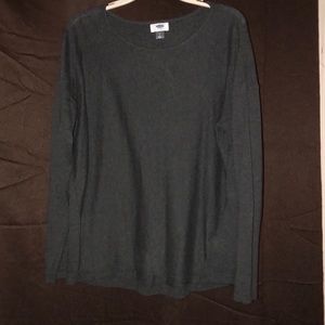 Dark gray old navy sweater.